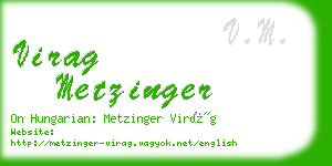 virag metzinger business card